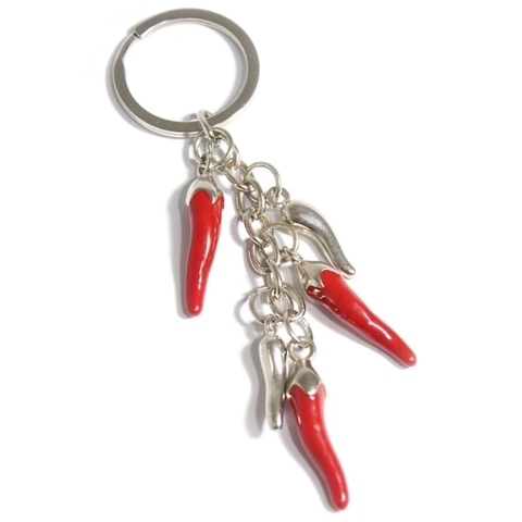 Portachiavi Peperoncino Rosso Corno Portafortuna Italiano Cornicello Lega Di Zinco Ciondolo Creativo Per Borsa Regalo Accessori