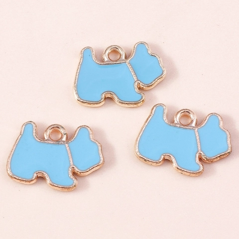 Cartoon Süße Hunde Charms Emaille Legierung Welpen Anhänger Für DIY Schmuckherstellung Zubehör