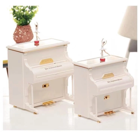 Carillon Per Pianoforte Classico Ballerina Rotante Meccanico Portagioie Decorazione Scrivania Regalo Per Ragazze