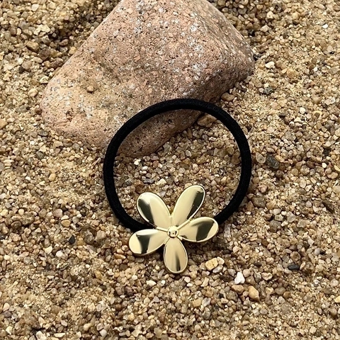Hair Ties Gold Alloy Metal Butterfly Flower Geometric Elastic Ropes Minimalist Casual Fashion Women Hair Accessories