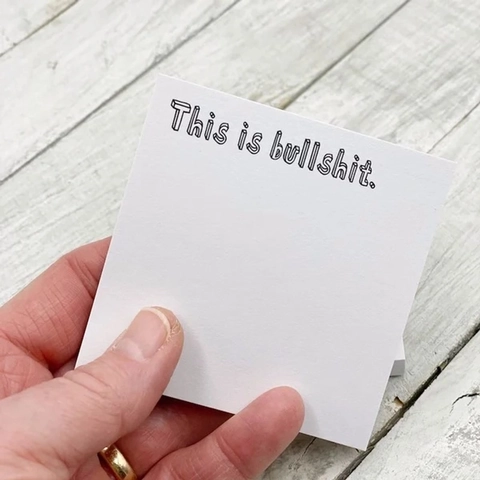 Notes Autocollantes Papier Blanc Carré Auto-Adhésif Drôle Slogan Humoristique Nouveauté Fournitures De Bureau