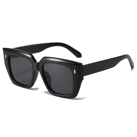 Gafas De Sol Cuadradas Oversize Montura PC Protección UV400 Decoración De Remaches Moda Retro Para Viajes Al Aire Libre Unisex