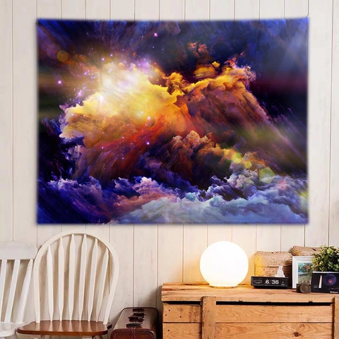 Abstract Wall Hanging Tapestry Polyester Art Decor For Bedroom Living Room Galaxy Nebula Marble Pattern Decorative Blanket