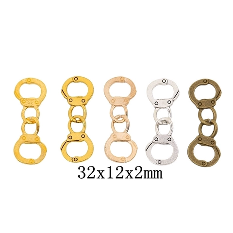 Handschellen Anhänger Zinklegierung Pendants Für DIY Schmuckherstellung Vintage Punk Stil Steckverbinder Metall Zubehör