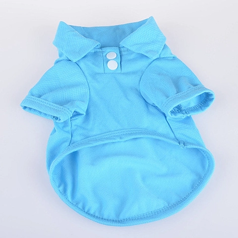 Breathable Pet Polo Shirt Mesh Summer Dog T-Shirt Lapel Collar Short Sleeve Puppy Apparel For Small Dogs Cats