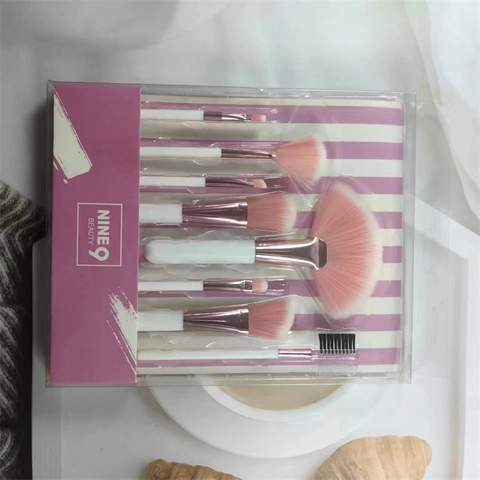 Make-up-Pinsel Für Foundation Lidschatten Puder Weiche Synthetikborsten Kunststoffgriff Tragbar Boxed Reise Beauty Tools