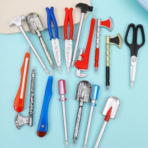 Hardware Tool Shape Ballpoint Pens Creative Novelty Simulation Hammer Wrench Pliers Axe Shovel Office Stationery Student Gift