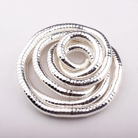 Collar Flexible De Hueso De Serpiente Aleación Plegable Espiral Envuelto Joyería De Moda Para Mujeres Hombres Fiesta