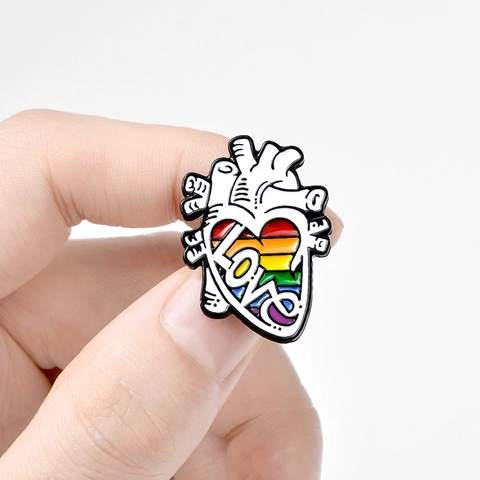 Anatomical Organ Enamel Pins Creative Heart Brain Lungs Alloy Cartoon Badges For Clothes Bags Medical Student Jewelry