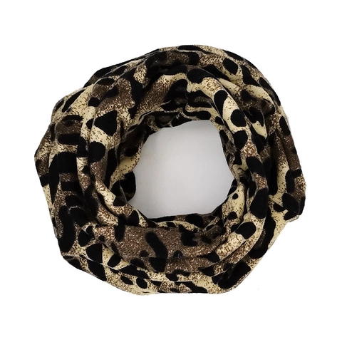 Luie Beanie Muts Met Luipaardprint Polyester Gebreide Nekwarmer Multifunctionele Ademende Warme Winter Hoofddoek Unisex