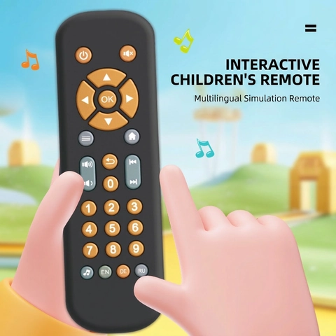 Baby Fernbedienung Spielzeug Simulierter TV Controller Pädagogische Musik Lichter Lernen Für Kleinkinder Mehrsprachig ABS