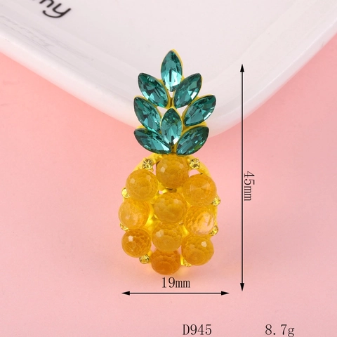 Charms Frutta In Lega DIY Strass Smalto Ciliegia Ananas Fungo Gelato Accessori Per Creazione Gioielli Decorazione Cover Telefono