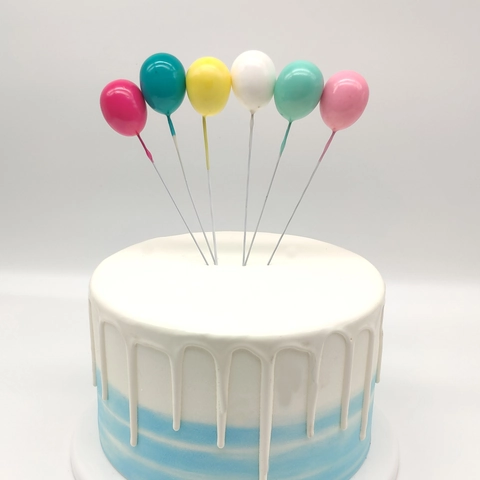 Plastik 3D Ballon Form Kuchendekoration Bunte Mini Ballon Picks Für Geburtstag Party Hochzeit Backen Dekoration Neuheit
