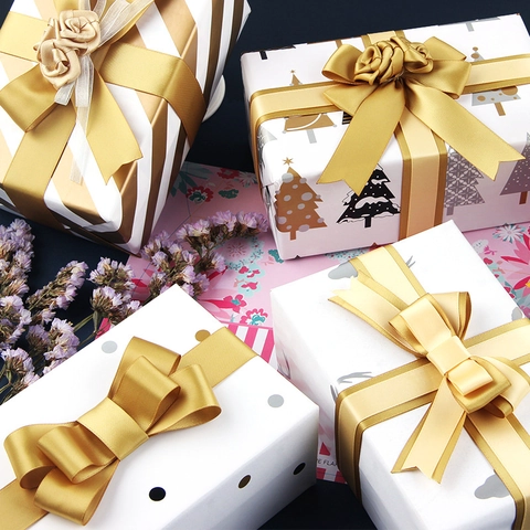 Elegant Gift Wrapping Paper Coated Art Paper For Christmas Birthday Wedding DIY Craft Book Covers Festive Patterns Multi Color