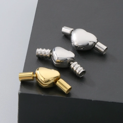 Magnetische Schmuckverschlüsse Edelstahl Herz Rund Zylindrisch DIY Armband Halskette Verbinder Vakuumgalvanisierung
