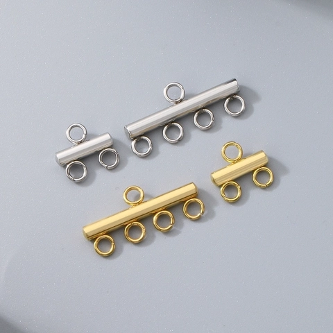 Chiusure Magnetiche A Tubo Scorrevole In Acciaio Inossidabile Per Collana Bracciale Multi-Filo Accessori DIY