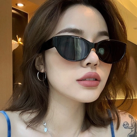 Gafas De Sol Retro Cat Eye Montura De PC Protección UV400 Montura Ovalada Pequeña Gafas Vintage Para Mujer Y Hombre