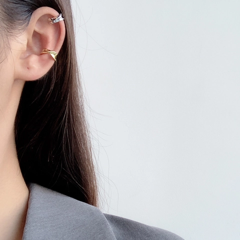 Minimalist 925 Sterling Silver Ear Cuffs For Women Twisted Wave Design Non Pierced Earrings Simple Niche Style