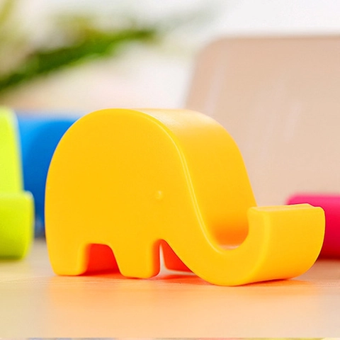 Cute Elephant Phone Holder Tablet Stand Portable Universal PP Plastic Desktop Creative Cartoon Animal Device Support