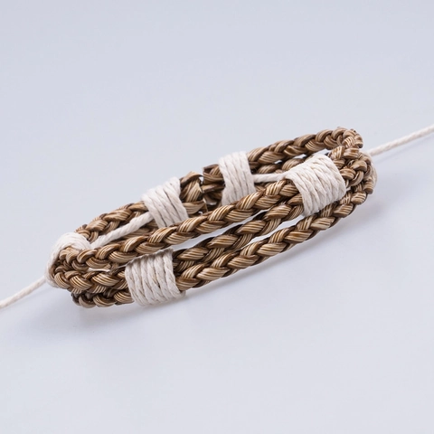 Herren Geflochtenes Armband Kunstleder Geometrisch Handgefertigt Verstellbar Ethno Vintage Stil Für Männer Unisex