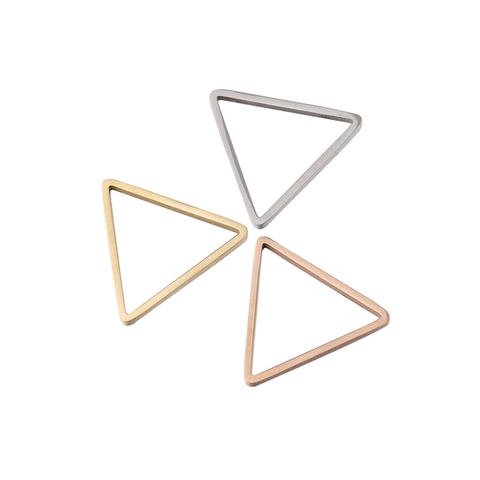 Ciondolo A Triangolo Geometrico Acciaio Inossidabile Lucidato A Specchio Cavo Charm Per Creazione Di Gioielli DIY Collana Orecchini