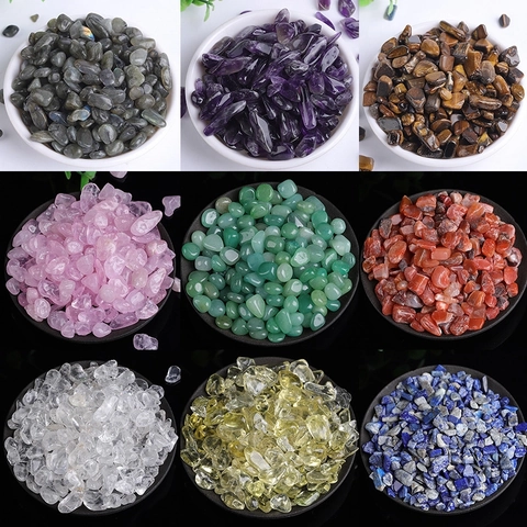 Chips De Cristal Pulido Natural Piedras Preciosas Trituradas Energía Reiki Para Relleno De Jarrones Decoración Hogar DIY