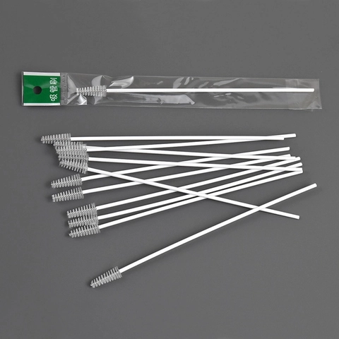 Cepillo De Limpieza Para Pajitas Acero Inoxidable Cerdas De Nylon Flexible Largo Limpiador De Tubos Botellas Cocina