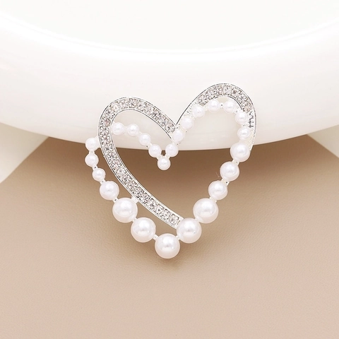 Accessori Per Gioielli Fai Da Te A Forma Di Cuore Lega Di Zinco Strass Imitazione Perla Artificial Ciondoli Per Cover Di Telefono