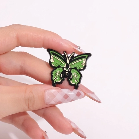 Alloy Enamel Brooch Pins Creative Dollar Rose Butterfly Fortune Tree Pattern For Clothes Bag Decoration Men Women Jewelry