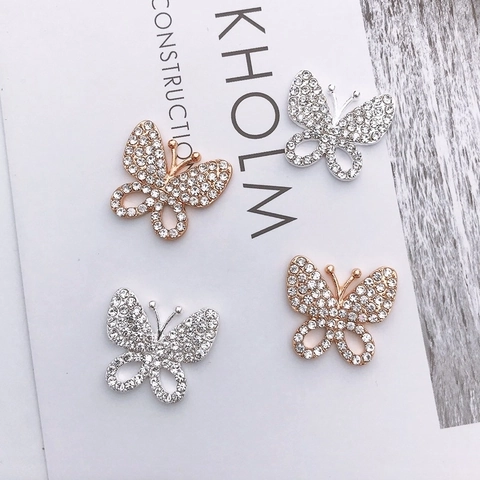 Exquisite Butterfly Charms Alloy Full Rhinestone Inlaid For DIY Phone Case Jewelry Making Crafting Accessories