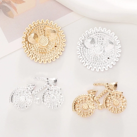 DIY Legering Charms Smile Face Fiets Strass Kunstparel Hart Hangers Voor Sieraden Maken Decor Accessoires