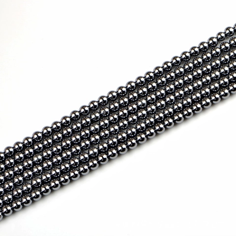 Perline Sfuse Rotonde In Teraherz Pietra Naturale Lustro Metallico Lucidato Per La Creazione Di Gioielli Fai Da Te Bracciale Collana Accessorio
