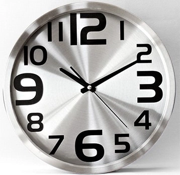 Moderne Wanduhr Rund Lautlos Quarzwerk Aluminium Metallrahmen Arabische Ziffern Batteriebetrieben Minimalistisch Home Office Dekor