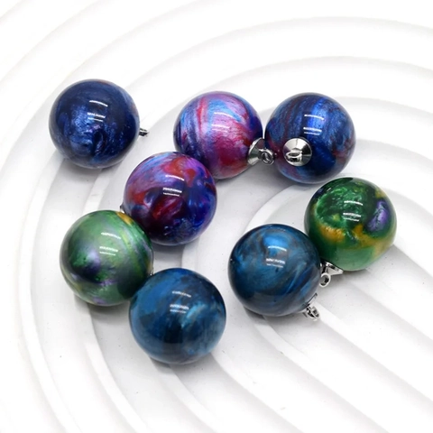 Sterrenhemel Melkweg Bal Hangers Hars Universum Sfeer Charms Voor DIY Ketting Oorbel Sieraden Maken