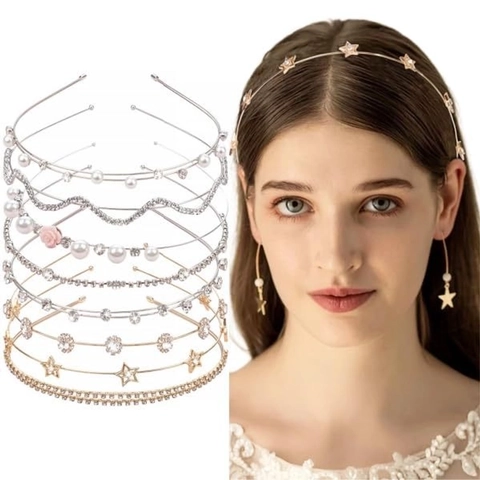 Cerchietto Elegante Con Strass E Künstliche Perle Lega Di Rame Lucido Fiore Farfalla Sposa Fotografia Accessori Per Capelli Donna