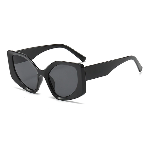 Occhiali Da Sole Geometrici Cat Eye PC Cornice Grande UV400 Polarizzati Trendy Hip Hop Retro Moda Donna