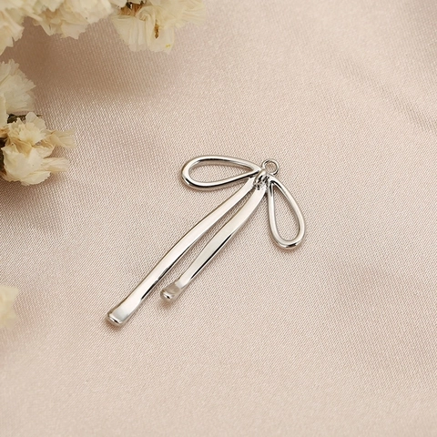 Bow Ribbon Charms 18K Gold Plated Copper Pendants With Zircon And Artificial Pearl For Necklace Earring Making DIY Jewelry Finding