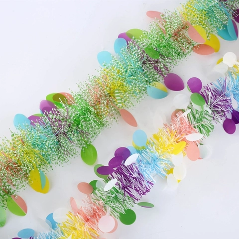 Ghirlanda Di Pasqua In Festone Con Forme Di Coniglio E Uovo Decorazione Festiva In Plastica Colorata Per Feste E Casa