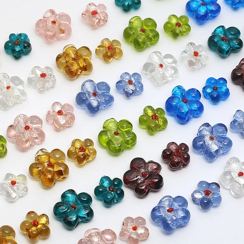Bloem Glas Kralen Handgemaakte Lampwork Losse Kralen Voor DIY Sieraden Maken Oorbellen Ketting Armband Knutselbenodigdheden