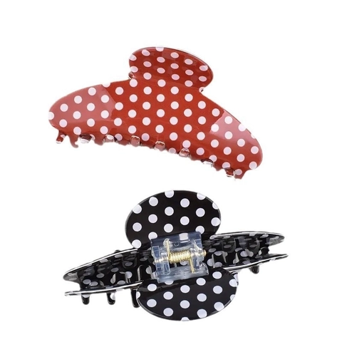 Molletta Per Capelli PVC A Pois Semicerchio Pinza A Squalo Moda Dolce Copricapo Per Donne Ragazze