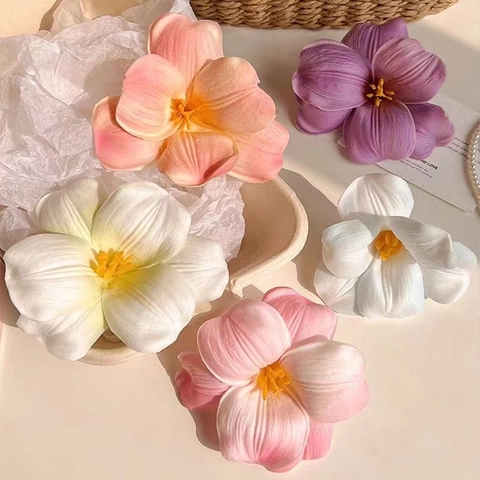 Tulip Flower Hair Clips Artificial Fabric Sweet Elegant Side Bangs Barrettes For Women Girls Vacation Travel Hair Ornaments