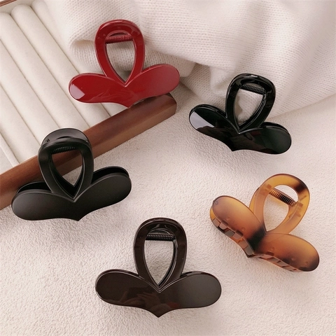 Molletta Per Capelli A Forma Di Cuore Plastica Resina Minimalista Elegante Fermaglio Per Capelli Donne Ragazze Accessori