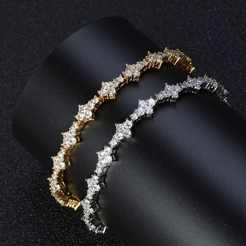 Hip Hop Iced Out Airplane Link Chain Necklace Full Zircon Inlaid Copper Bling Streetwear Fashion Jewelry For Men Women