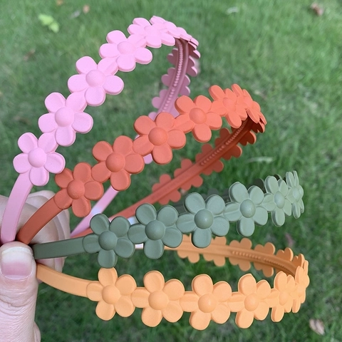 Cerchietto Per Capelli Fiori Plastica ABS Opaca Antiscivolo Stile Coreano Accessori Per Capelli Donna E Ragazza