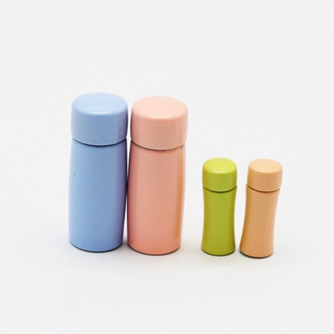 Miniature Metal Vacuum Flask Dollhouse Accessories Tiny Water Cup Model Doll Scene Decoration Realistic Simulation