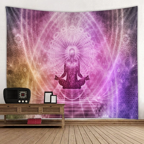 Tapiz De Pared Mandala Meditación Tela De Poliéster Arte Zen Espiritual Decoración Estilo Bohemia Dormitorio Sala De Estar