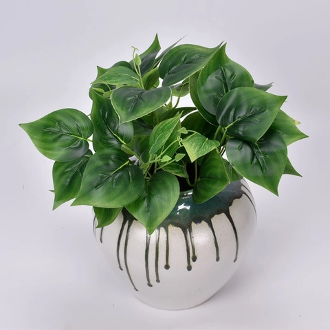 Plantes Artificielles Feuilles De Monstera Fausse Verdure Satin Artificielle Feuillage Plastique Décoration De Table