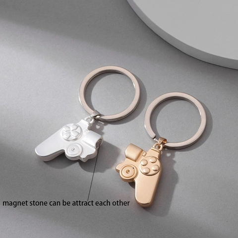 Game Controller Magnetic Keychains Metal Splittable Gamepad Bag Charms Gift For Gamer Friends