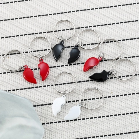 Porte-Clés Cœur Magnétique Alliage De Zinc Pendentif Assorti Cadeau Saint Valentin Amoureux Accessoires
