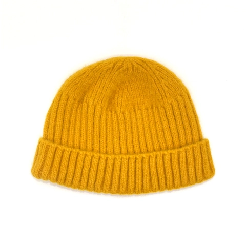 Berretto In Maglia A Costine Misto Lana Caldo Inverno Con Risvolto Per Uomini Donne Casual Colore Solido